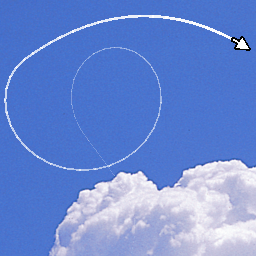 A screenshot of a simple flight toy made in Sock